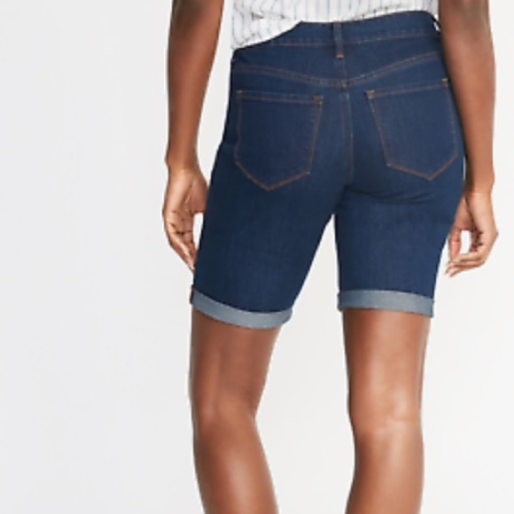 NWT Mid-Rise Slim Bermuda Jean Shorts Size 0 - Picture 2 of 8